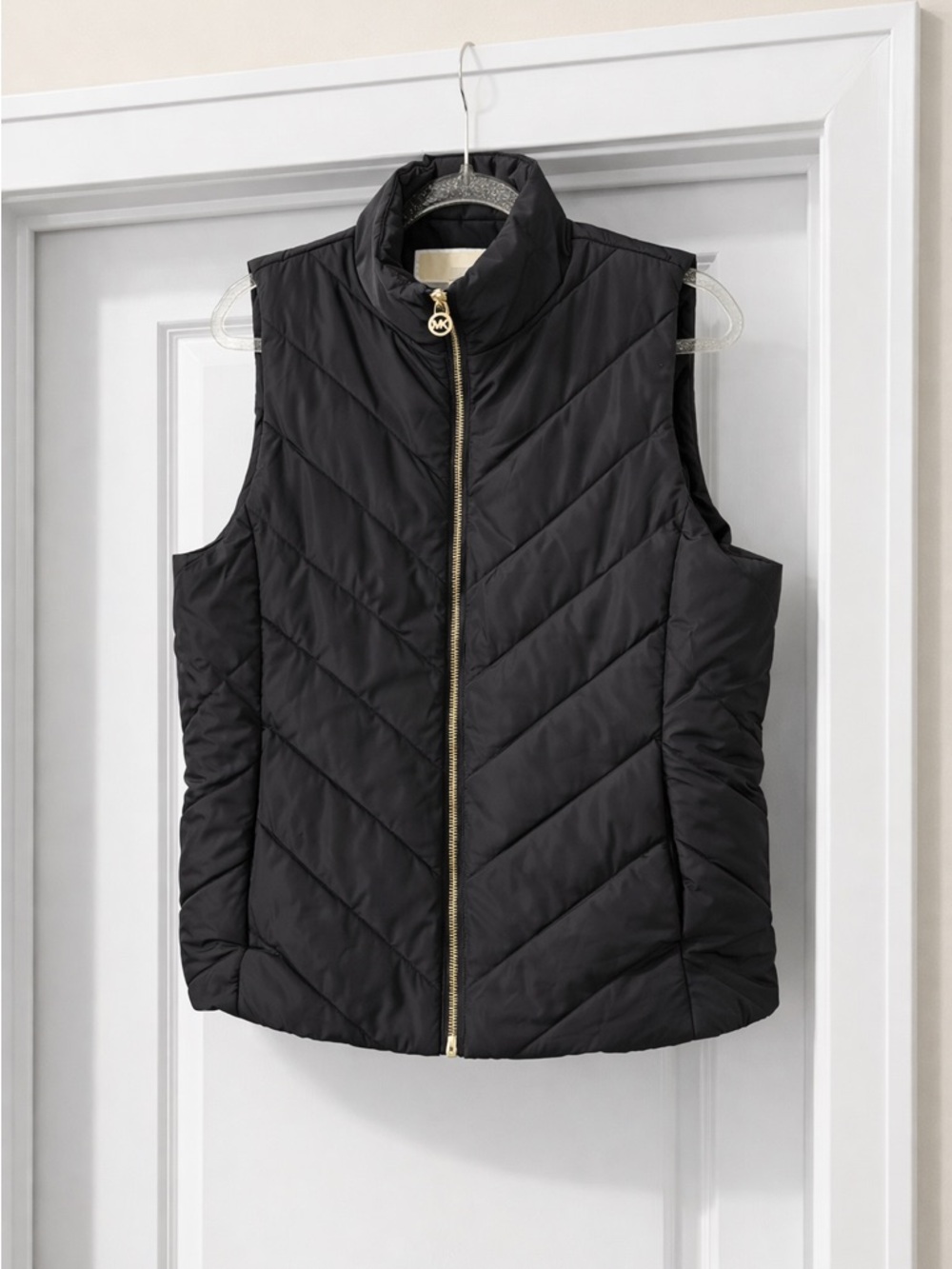 Michael Kors Black Quilted Puffer Jacket with Gold Hardware - Picture 6 of 7